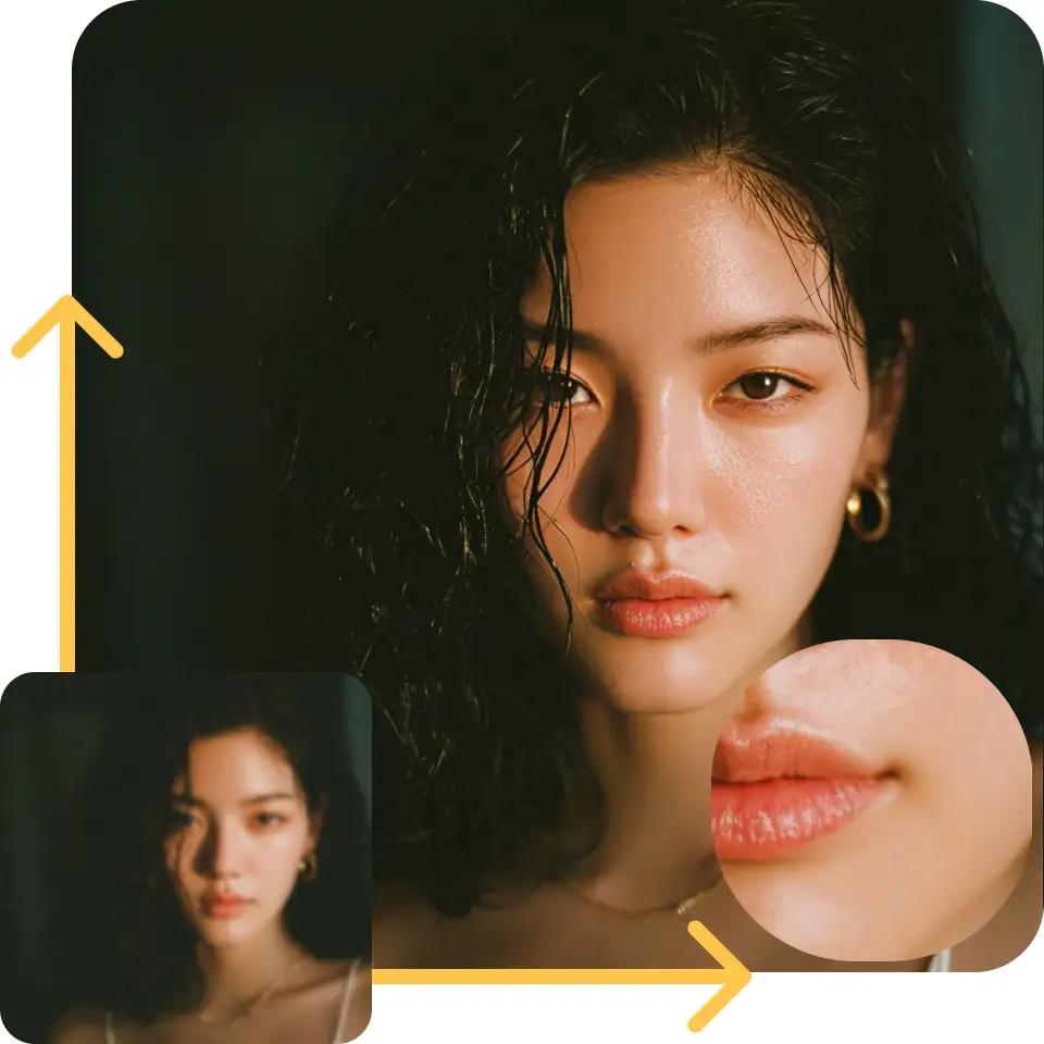 AI photo enhancement